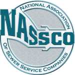 NASSCO certification badge beside Peerless Plumbing company logo