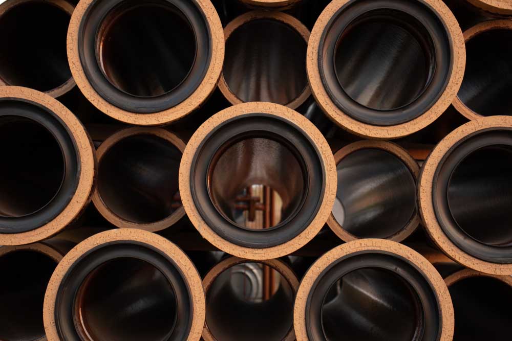 interior of a clay pipe