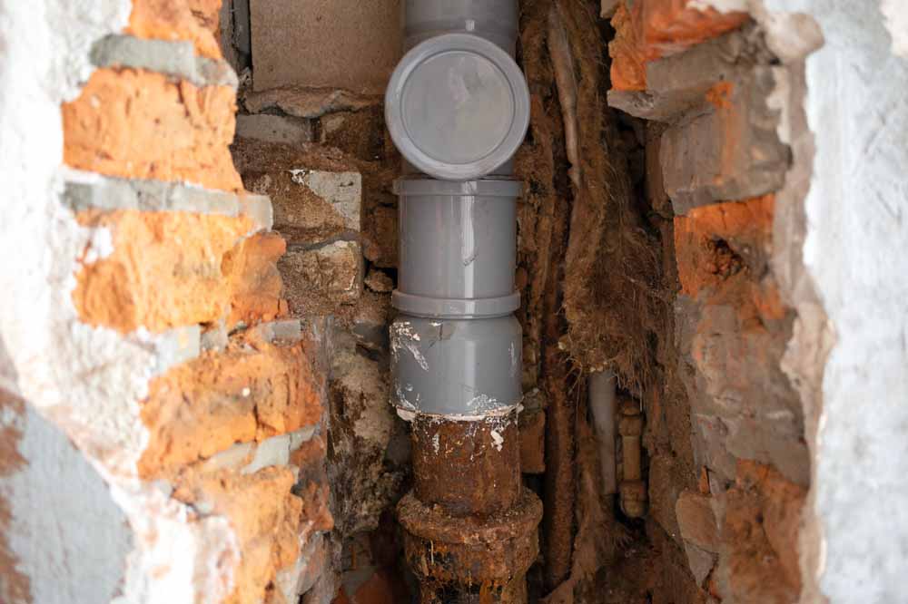 aging sewer drain
