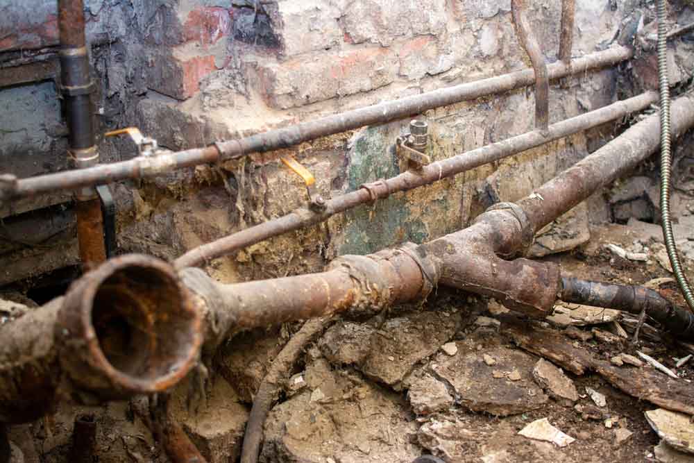 internal footage of bellied pipe