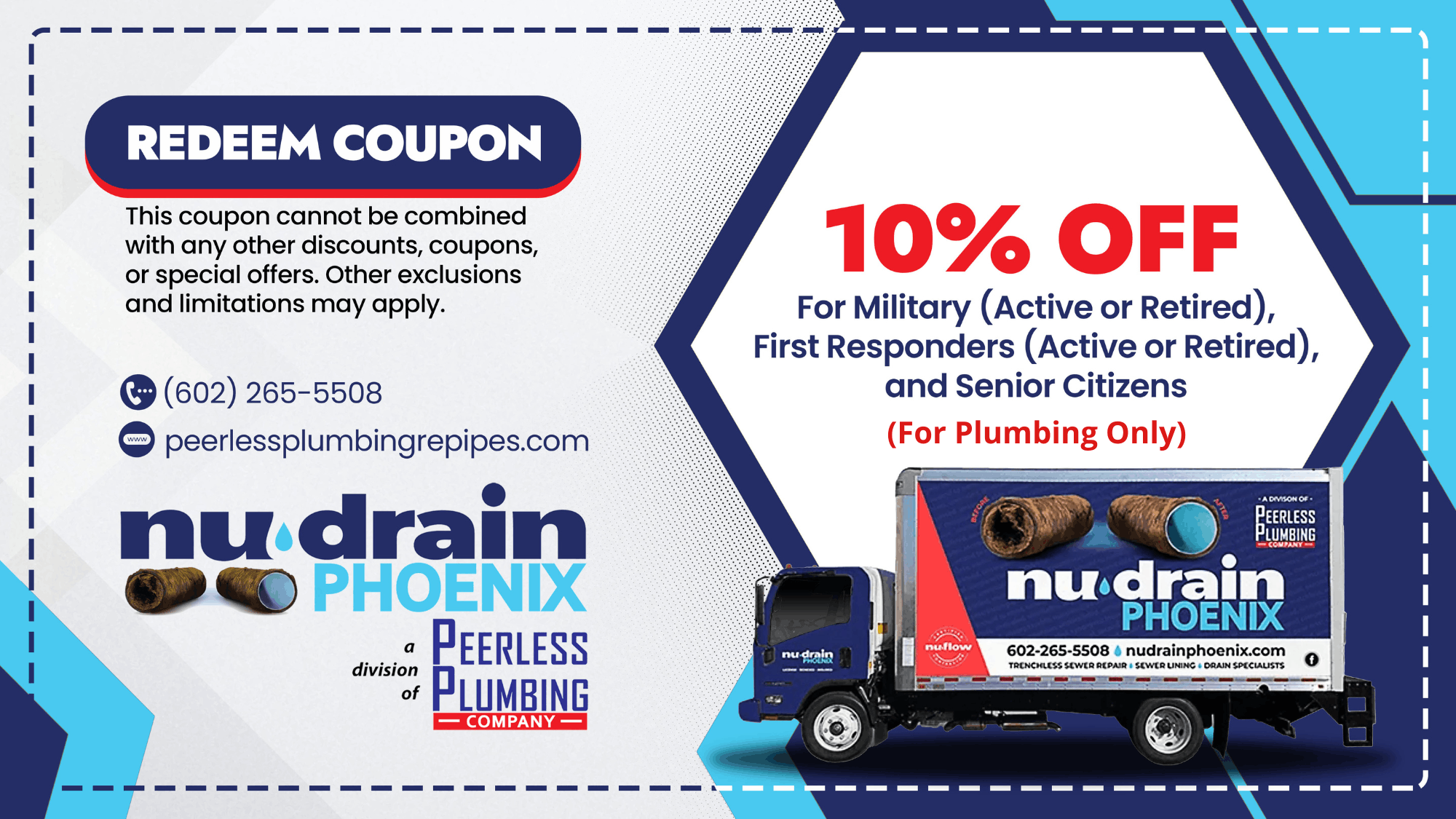 10$ Off for Military, First Responders, and Senior Citizens
