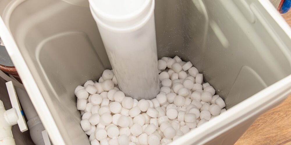water softener salt tank